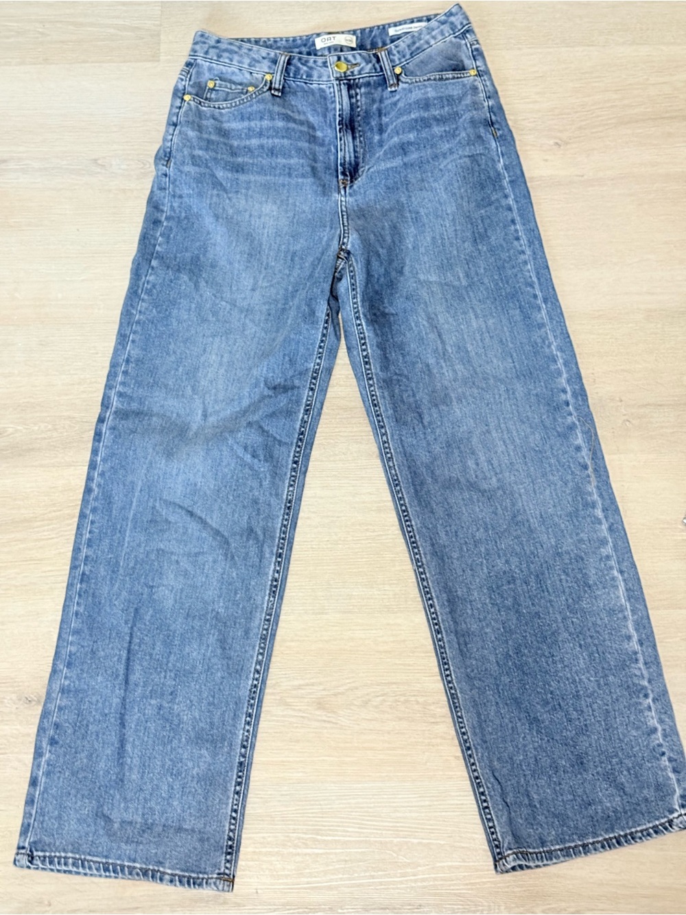 Oat New York Cloud Luxe Relaxed Fit Straight-Leg Jeans - Blue